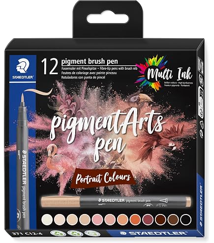 STAEDTLER Brush Pen Pigment Arts, colores surtidos, Punta de